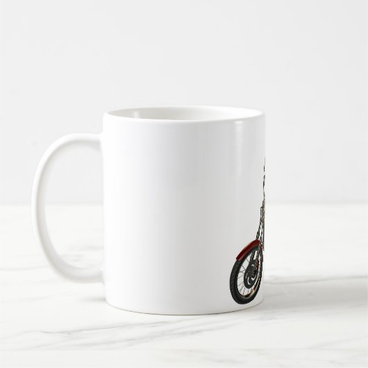 Button-up Bikermädchen Kaffeetasse (Links)