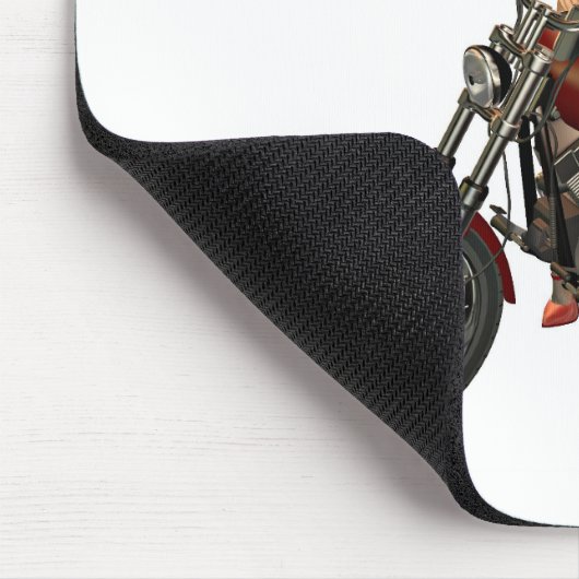 Button-up Bikermädchen Mousepad (Ecke)