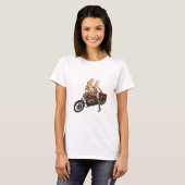 Button-up Bikermädchen T-Shirt (Vorne ganz)