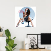 Button Up Cheesecake Phone Square Poster (Heimbüro)