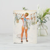 Button-up-Dessous-Brautparty Einladung (Stehend Vorderseite)