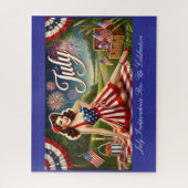 Button-Up-Feier zur Unabhängigkeit im Juli Puzzle (Vertikal)