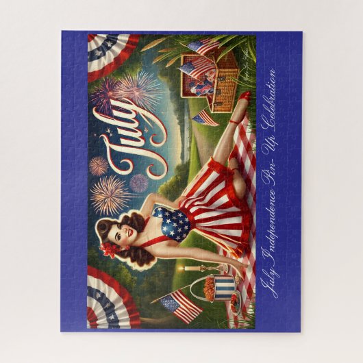 Button-Up-Feier zur Unabhängigkeit im Juli Puzzle (Vertikal)