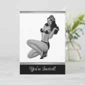 Button-Up Girl 20 Einladung (Stehend Vorderseite)