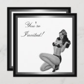 Button-Up Girl 20 Einladung (Vorne/Hinten)