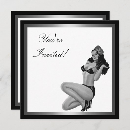 Button-Up Girl 20 Einladung (Vorne/Hinten)