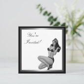 Button-Up Girl 20 Einladung (Stehend Vorderseite)