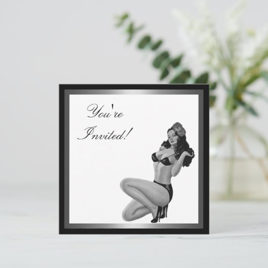 Button-Up Girl 20 Einladung (Stehend Vorderseite)