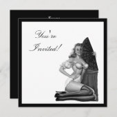 Button-Up Girl 21 Einladung (Vorne/Hinten)