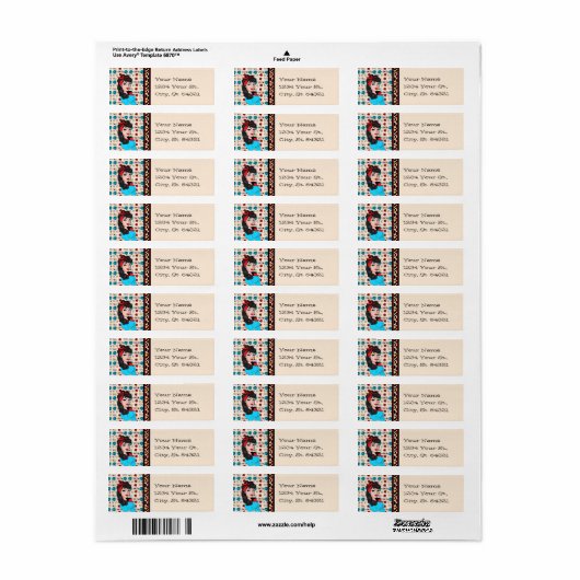 Button-up Girl Address Labels (Vorne)