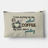 Button-up Girl Coffee Addict Accessoire Pouch Zubehörtasche (Rückseite)