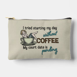 Button-up Girl Coffee Addict Accessoire Pouch Zubehörtasche