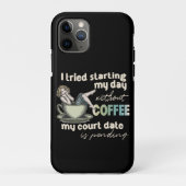Button-up Girl Coffee Addict Case-Mate iPhone Hülle (Rückseite)