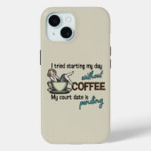 Button-up Girl Coffee Addict Case-Mate iPhone Hülle (Rückseite)