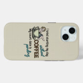 Button-up Girl Coffee Addict Case-Mate iPhone Hülle (Rückseite (Horizontal))