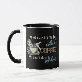 Button-up Girl Coffee Addict Tasse