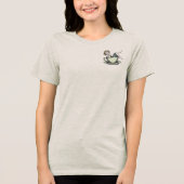 Button-up Girl Coffee Addict Tri-Blend Shirt (Vorderseite)