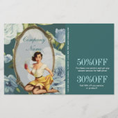 Button Up Girl Cosmetologist Haarkopfartist Flyer (Vorne)