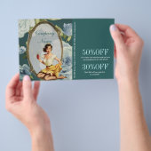 Button Up Girl Cosmetologist Haarkopfartist Flyer (Handgriff)