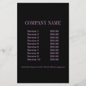 Button Up Girl Cosmetologist Haarkopfartist Flyer (Hinten)