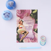 Button Up Girl Cosmetologist Haarkopfartist Flyer (Einzeln)