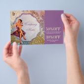 Button Up Girl Cosmetologist Haarkopfartist Flyer (Handgriff)