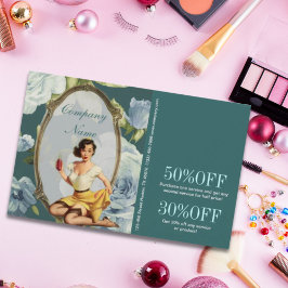 Button Up Girl Cosmetologist Haarkopfartist Flyer