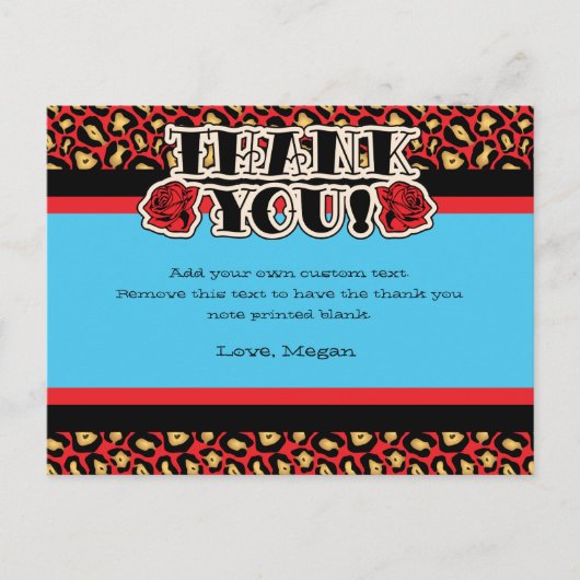 Button-up Girl, danke Karten (Vorderseite)