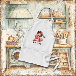 Button-Up Girl Doughnut Baker Thema Schürze