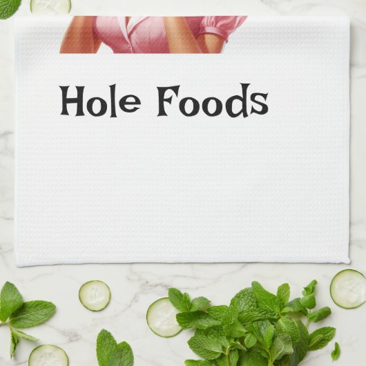 Button-Up Girl Doughnut Geschirrtuch (Gefaltet)