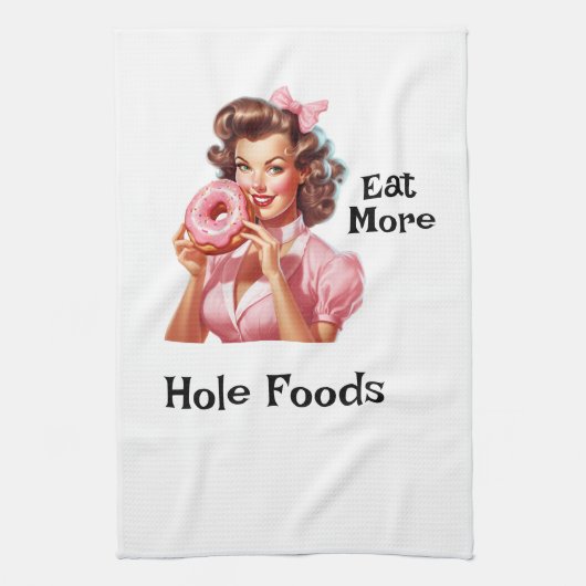 Button-Up Girl Doughnut Geschirrtuch (Vertikal)