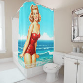 Button Up Girl Duschvorhang (Beispiel)