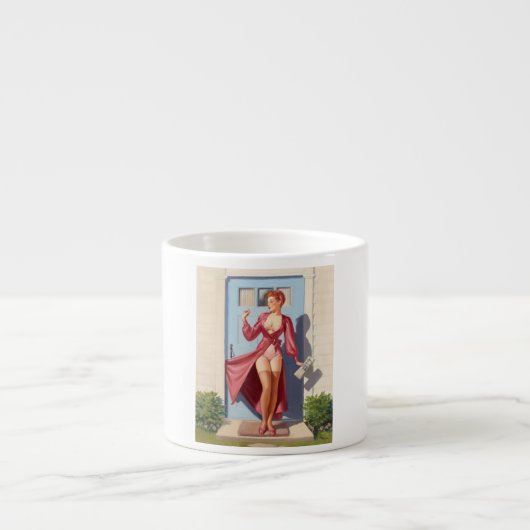 Button-Up-Girl Espressotasse (Vorderseite)