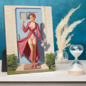 Button-Up-Girl Fotoplatte (Seite)