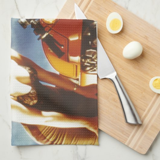 Button-Up-Girl Geschirrtuch (Viertel Falte)