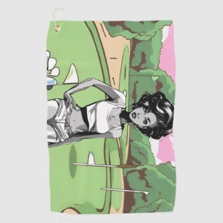 Button Up Girl Golfhandtuch