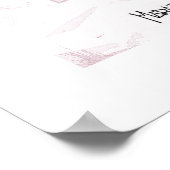 Button-Up Girl Illustration Poster (Ecke)