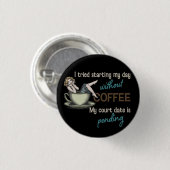 Button-up-Girl-Kaffee Button (Vorne & Hinten)