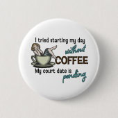 Button-up-Girl-Kaffee Button (Vorderseite)