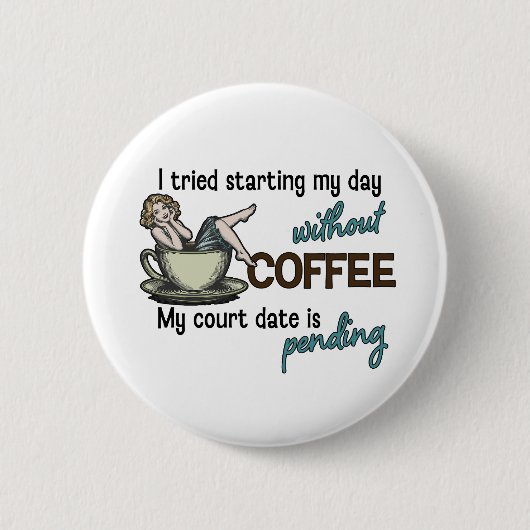 Button-up-Girl-Kaffee Button (Vorderseite)