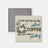 Button-up-Girl-Kaffee Magnet (Vorderseite/Rückseite)