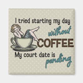 Button-up-Girl-Kaffee Magnet