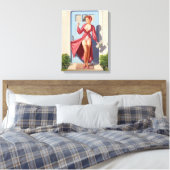 Button-Up-Girl Leinwanddruck (Insitu (Schlafzimmer))