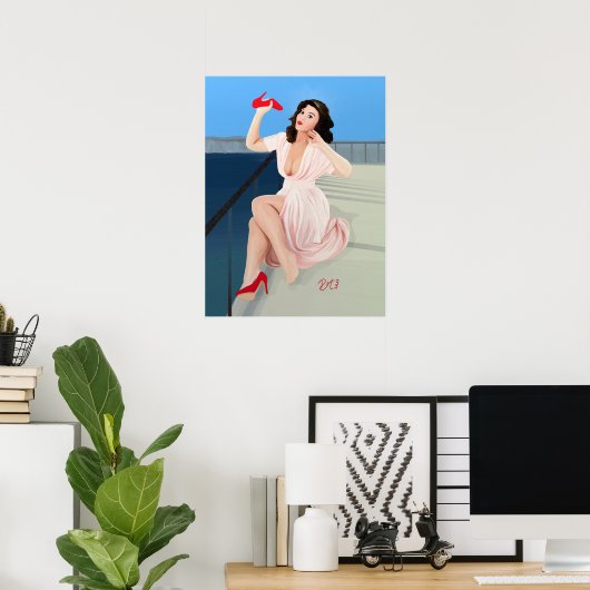 Button-up Girl, Ouch, es schmerzt! (Poster) Poster (Heimbüro)