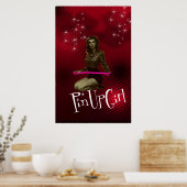 Button Up Girl Poster (Küche)