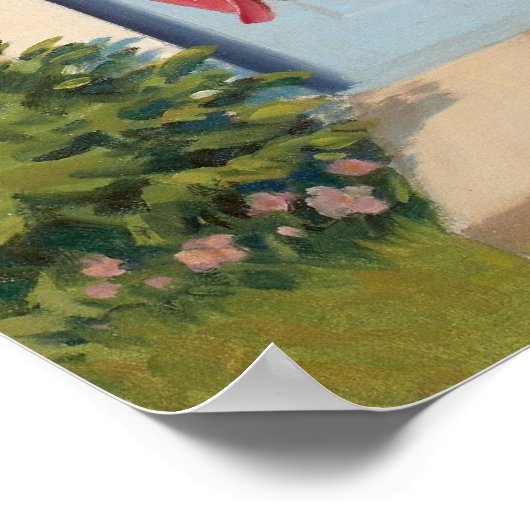 Button-Up-Girl Poster (Ecke)