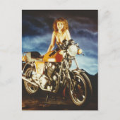 Button-up-Girl Postkarte (Vorderseite)