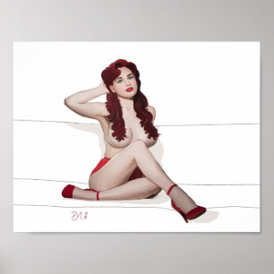 Button-up Girl, Red Passion Poster
