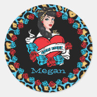Button-up Girl, Rock-a-Billy, Party Stickers