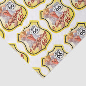 Button-Up-Girl-Route 66 Seidenpapier (Ausschnitt)